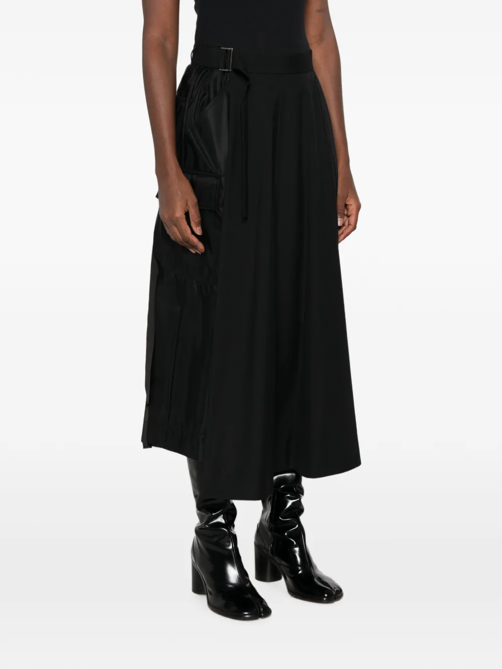 sacai Cargo midi-rok Zwart
