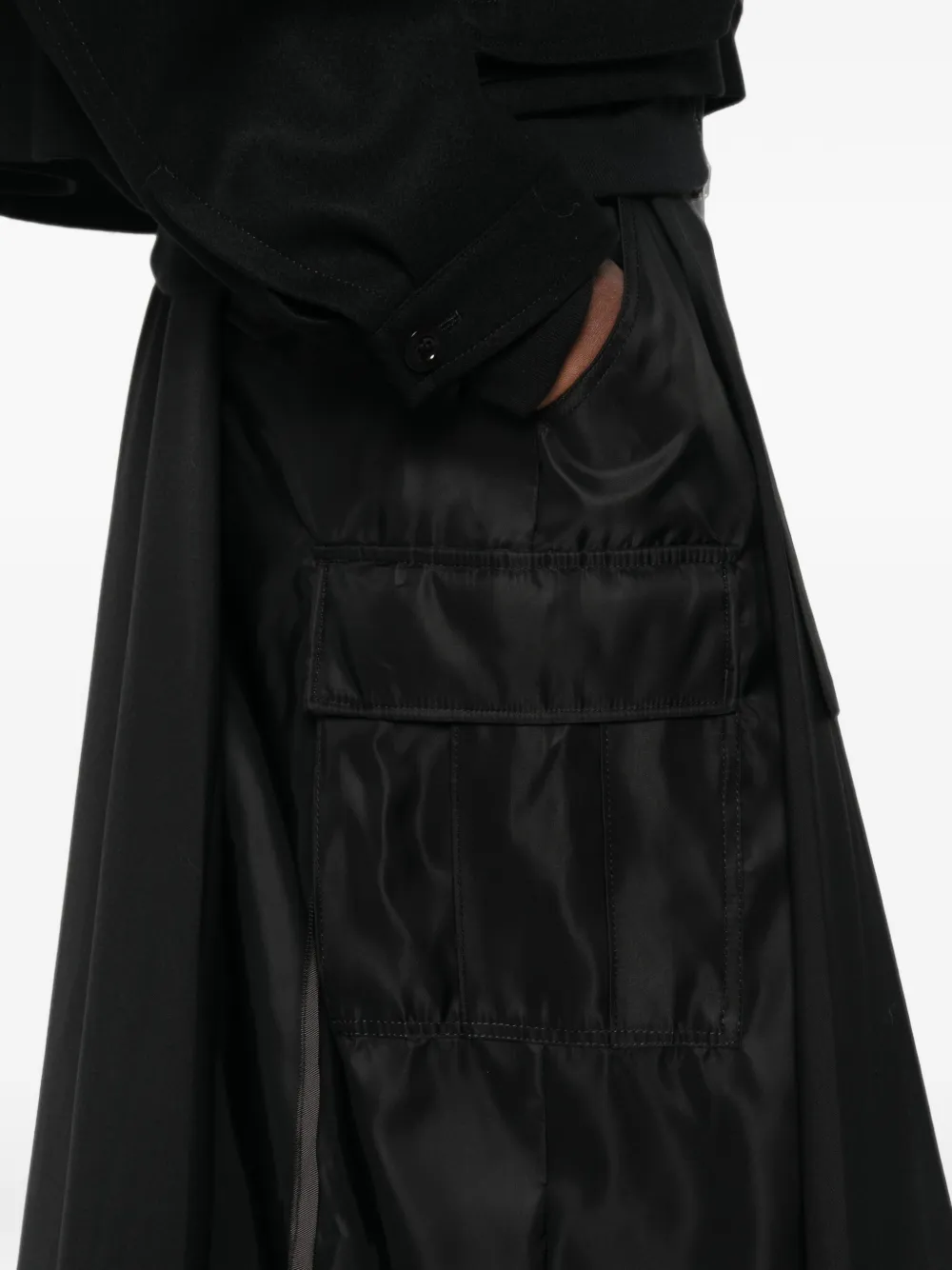 sacai Cargo midi-rok Zwart