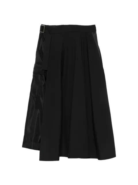 sacai falda midi cargo con cinturón