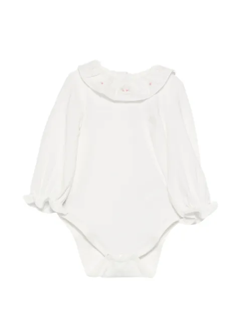 Tartine Et Chocolat ruffled-collar floral-embroidered body
