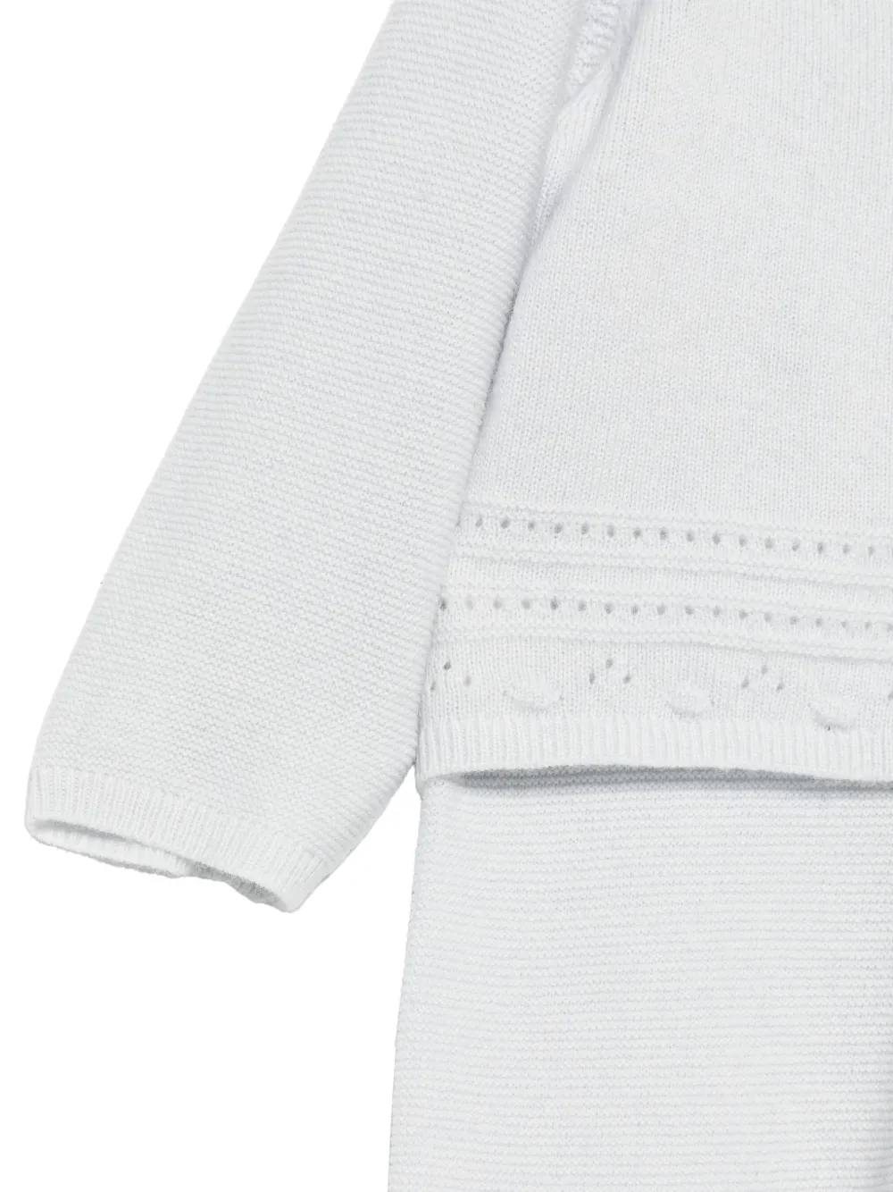 Tartine Et Chocolat Pointelle gebreid vest en broek Blauw