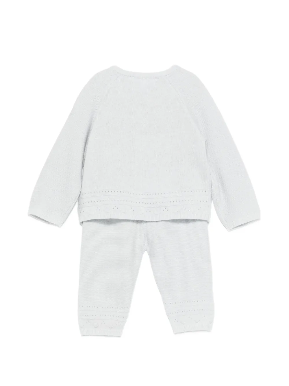 Tartine Et Chocolat Pointelle gebreid vest en broek Blauw