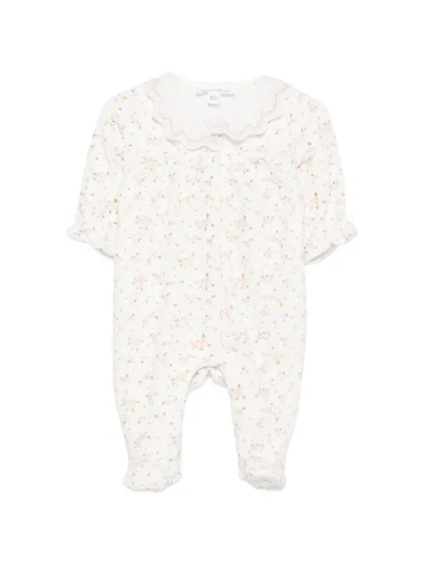Tartine Et Chocolat floral-print ruffled sleepsuit