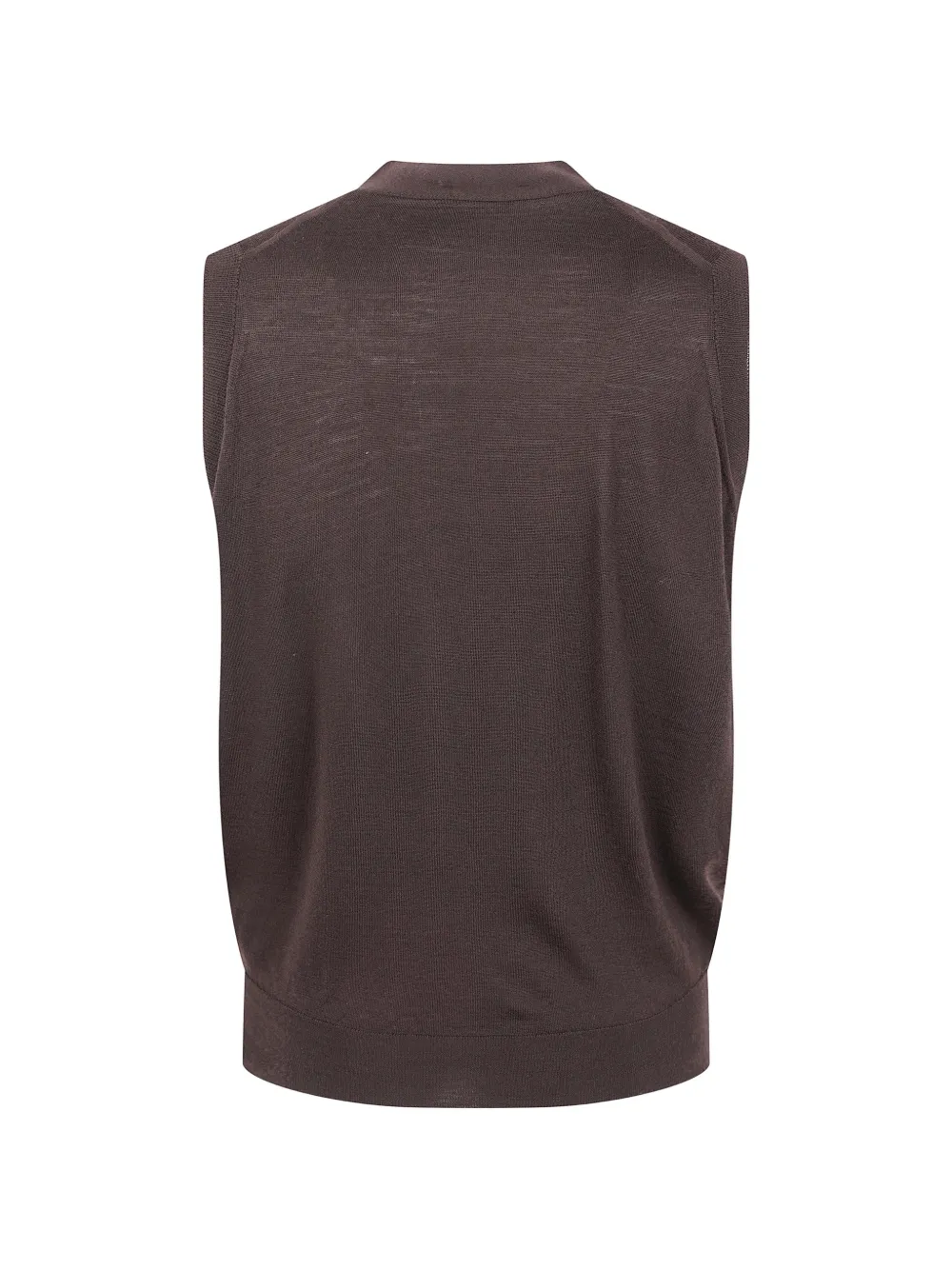 John Smedley Bolton mouwloze top Bruin