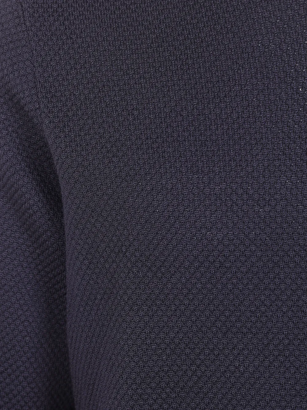 Zanone Wafelgebreide trui met ronde hals Blauw