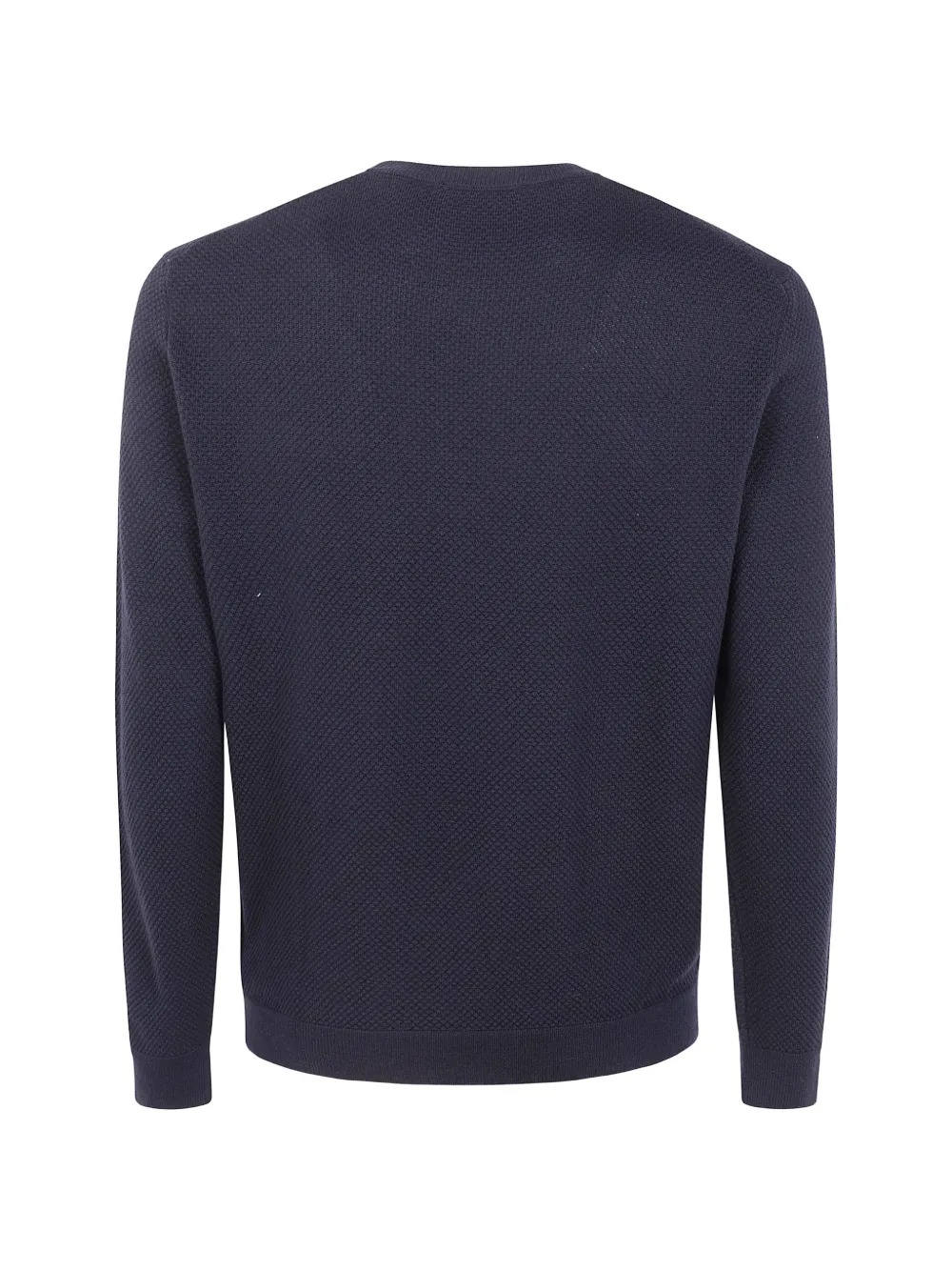 Zanone Wafelgebreide trui met ronde hals Blauw