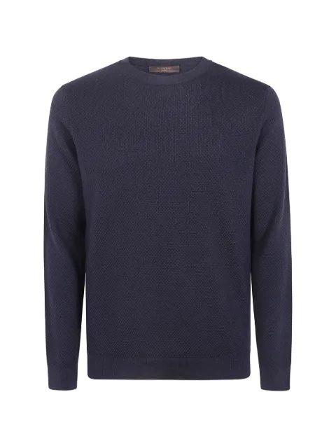 Zanone waffle-knit round-neck sweater