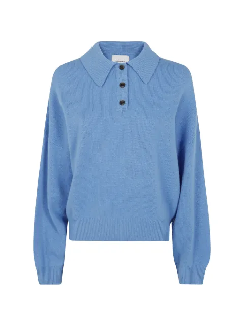 Lisa Yang polo-collar cashmere sweater