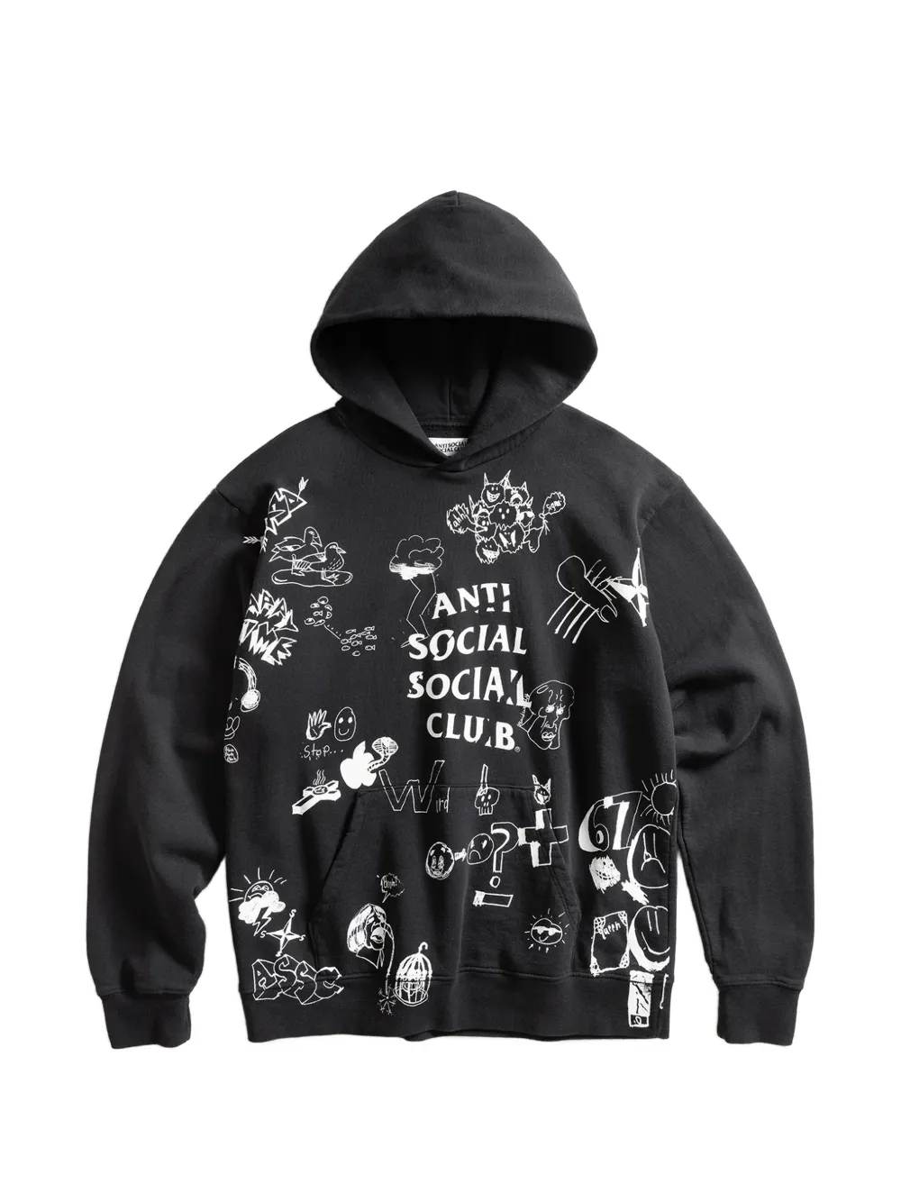 Anti Social Social Club illustrated-print hoodie - Nero