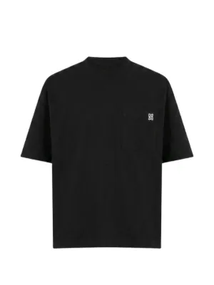 Balenciaga logo-embroidered T-shirt | Black | FARFETCH