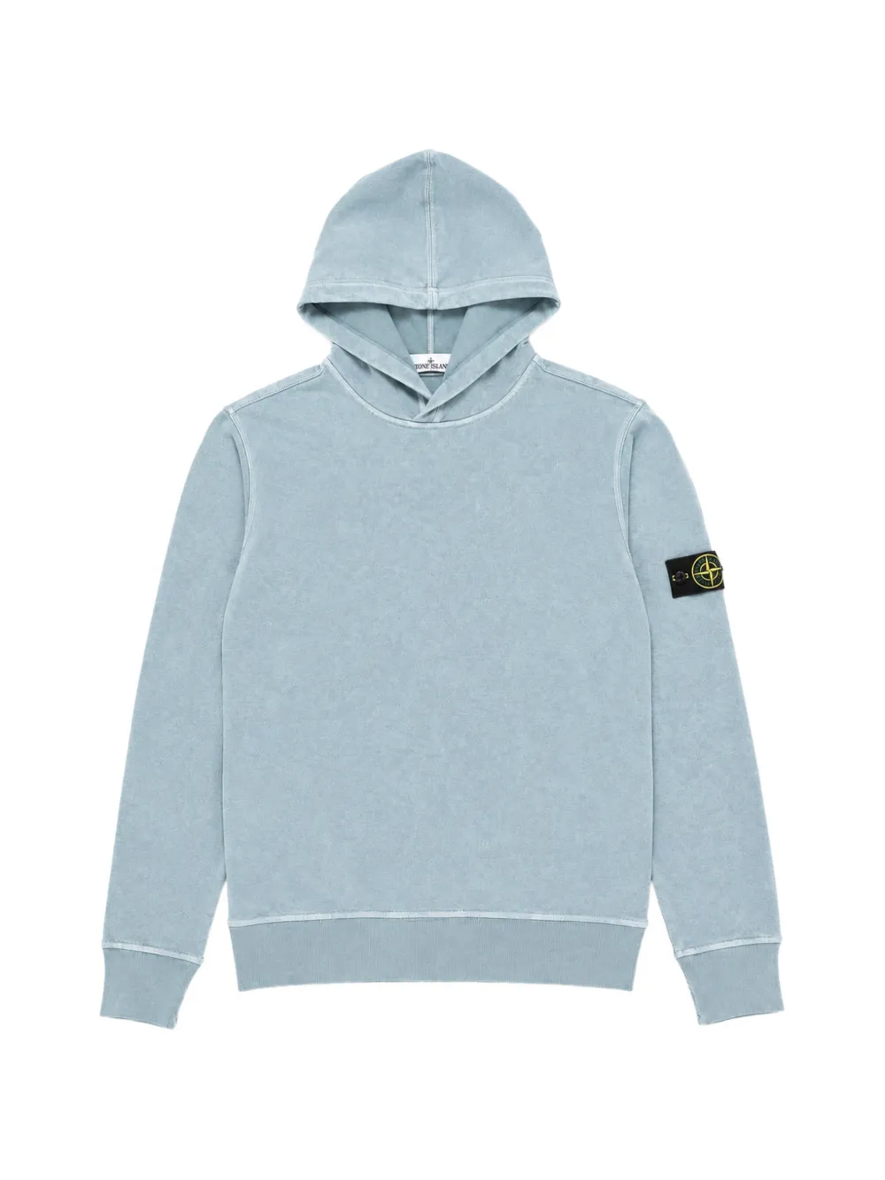 Stone Island Junior logo-patch hoodie - Blu