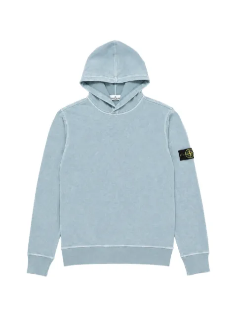 Stone Island Junior hoodie con parche del logo