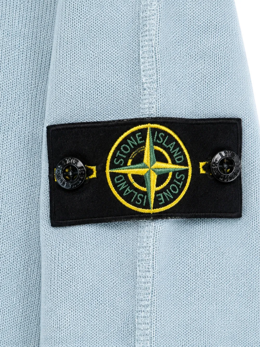 Stone Island Junior Hoodie met logopatch Blauw