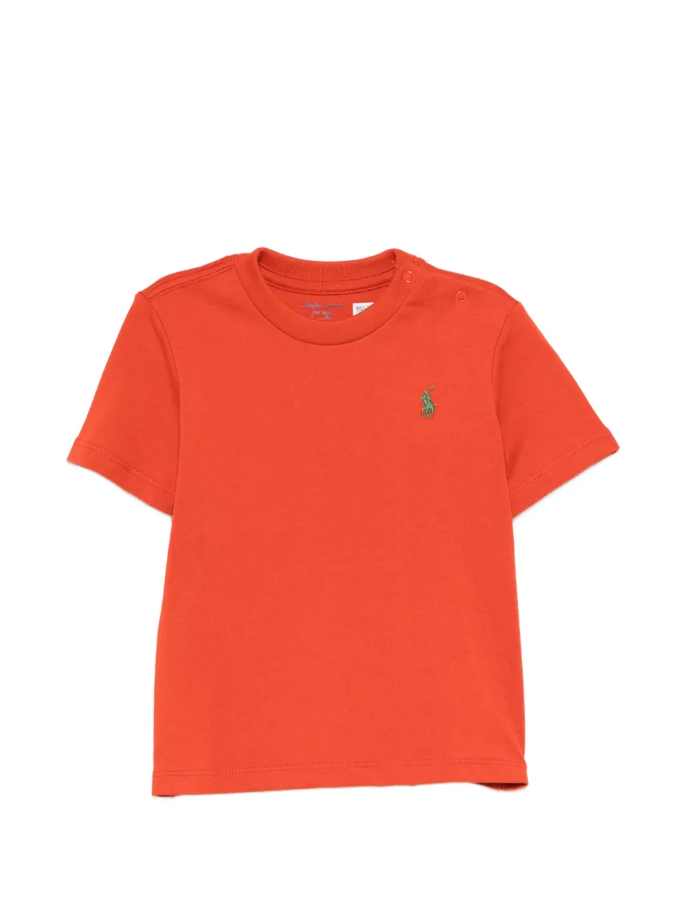 POLO RALPH LAUREN KIDS Polo Pony shoulder-button T-shirt - Arancione