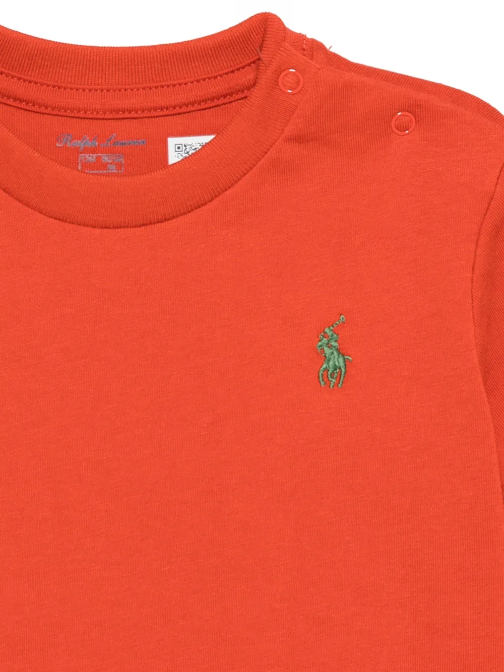 POLO RALPH LAUREN KIDS Polo Pony T-shirt met knopen op de schouder Oranje