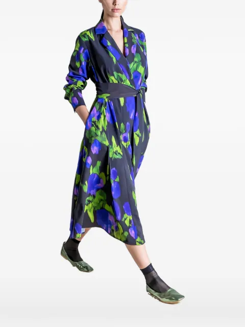 PSOPHIA floral-print silk midi dress