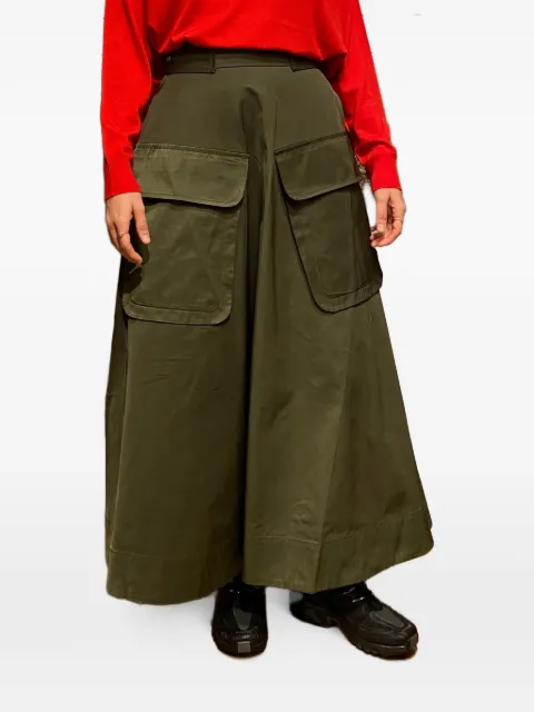 PSOPHIA A-line cargo midi skirt