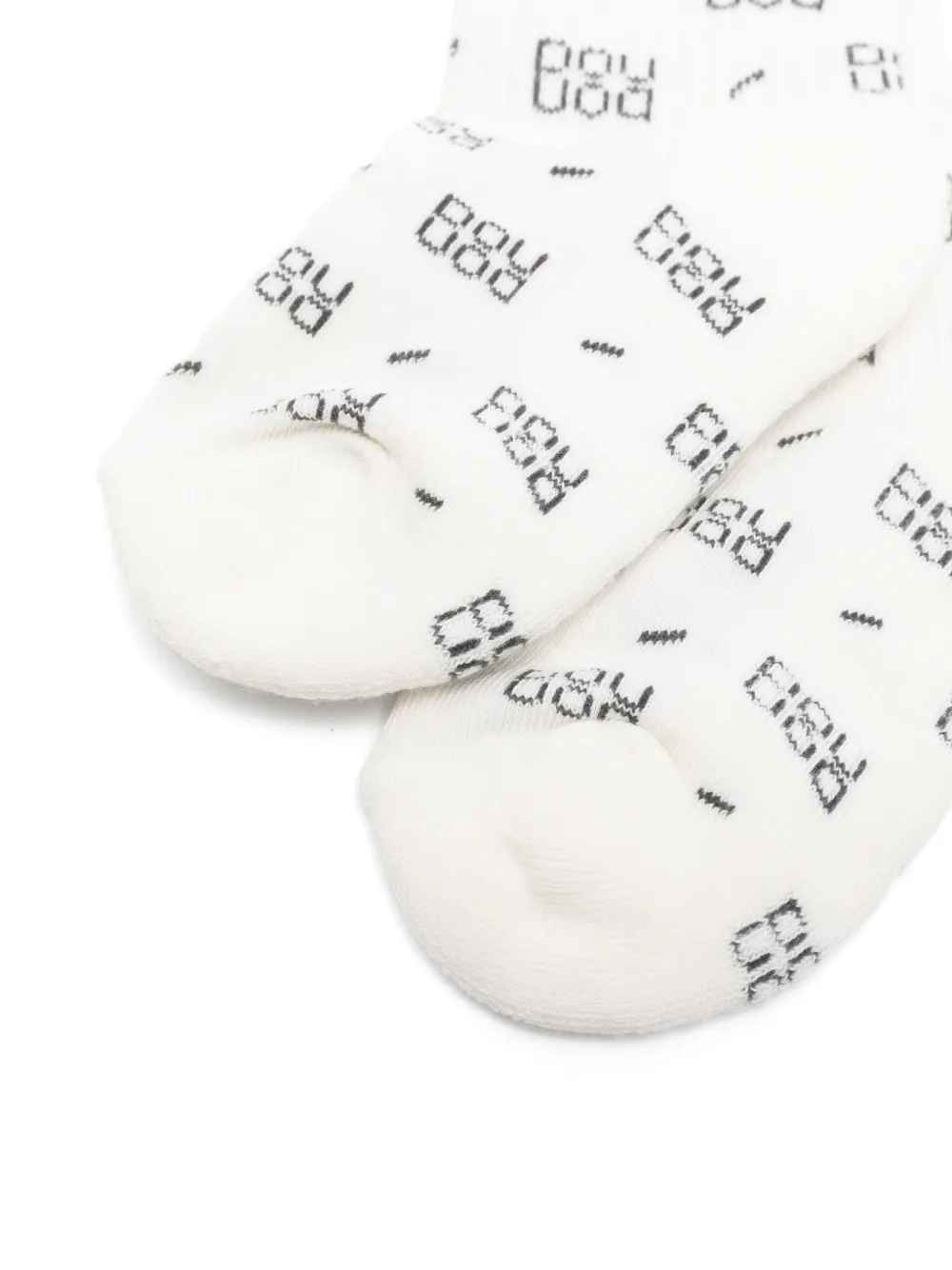 Douuod Kids logo-intarsia socks Wit