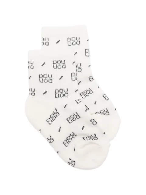 Douuod Kids logo-intarsia socks