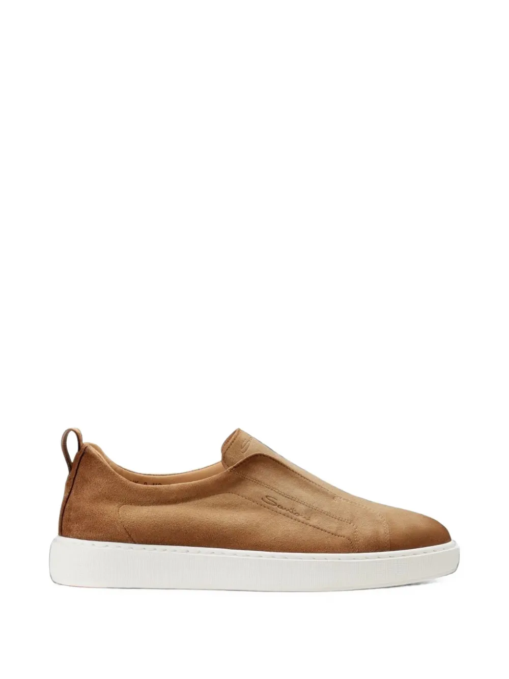 Santoni suede slip-on sneakers