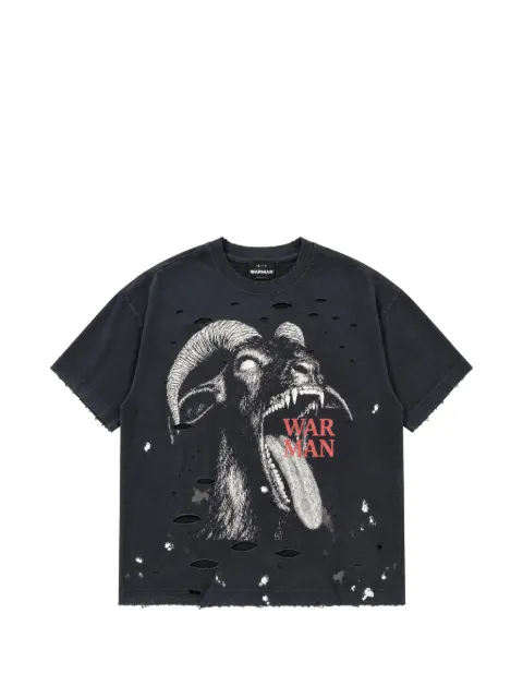 WARMAN distressed graphic-print T-shirt