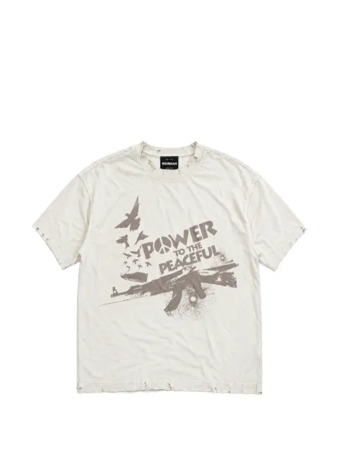 WARMAN graphic-print distressed T-shirt