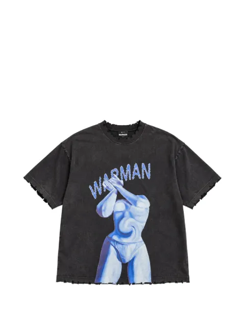WARMAN graphic-print distressed T-shirt