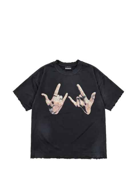 WARMAN graphic-print distressed T-shirt