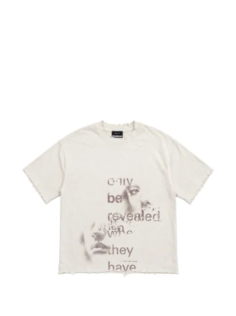 WARMAN t-shirt imprimé à effet usé