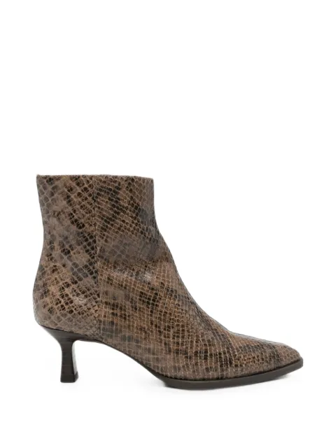 Unisa snake-effect leather ankle boots