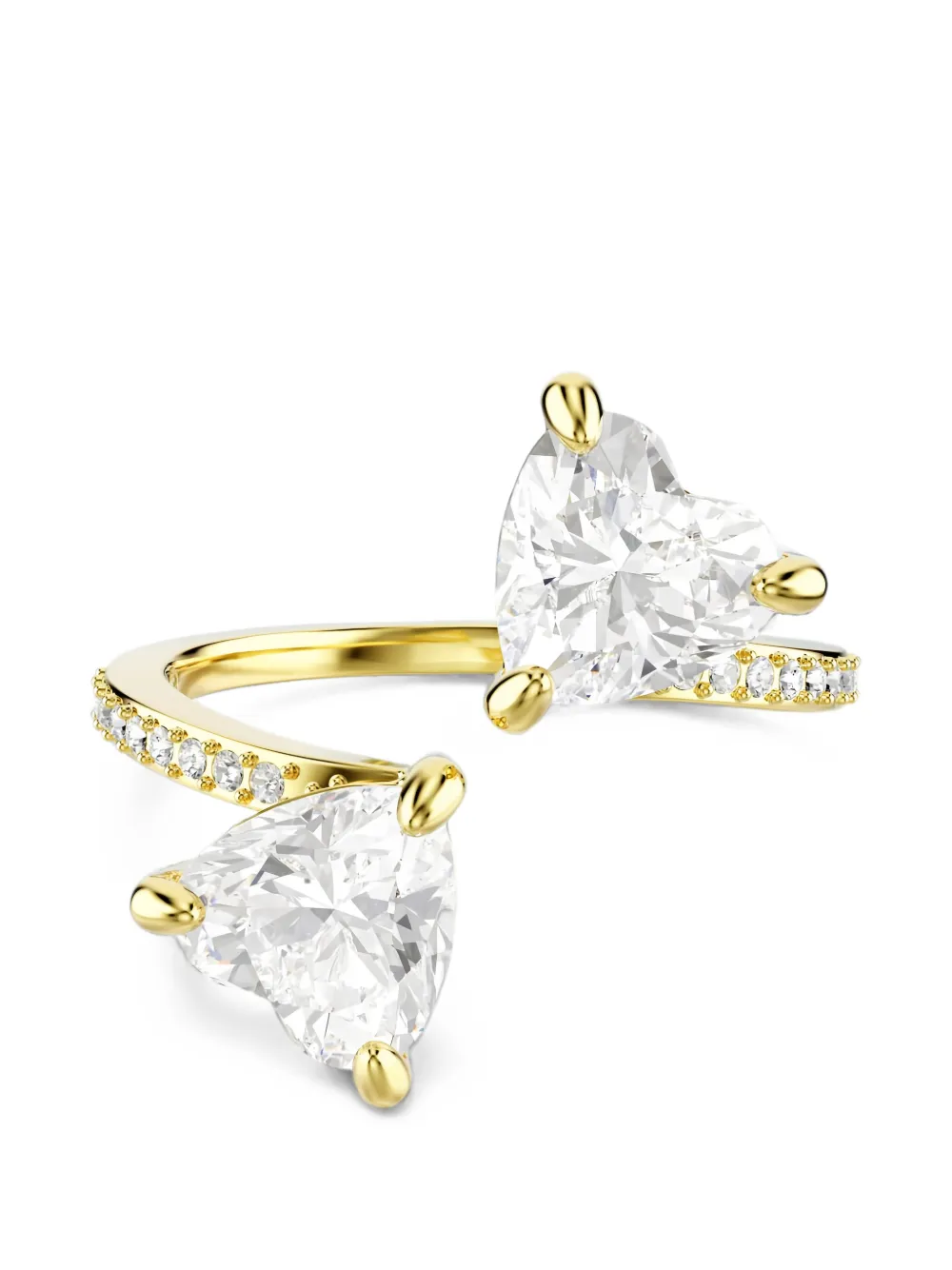 Swarovski Mesmera heart-cut crystal open ring - Oro