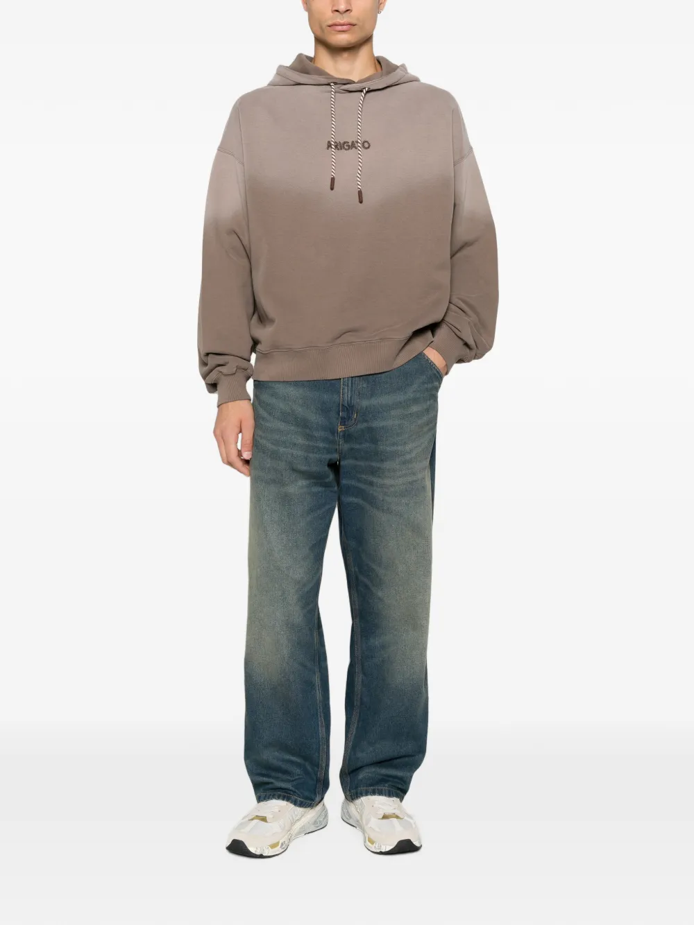 Axel Arigato Hoodie met geborduurd logo Bruin