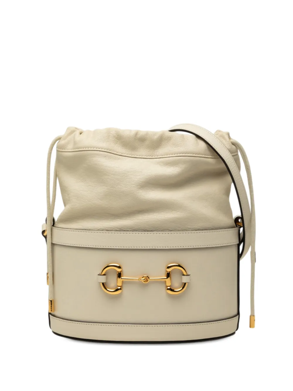 Gucci Pre-Owned Borsa a secchiello Horsebit 1955 in pelle di vitello 2016-2026 - Bianco