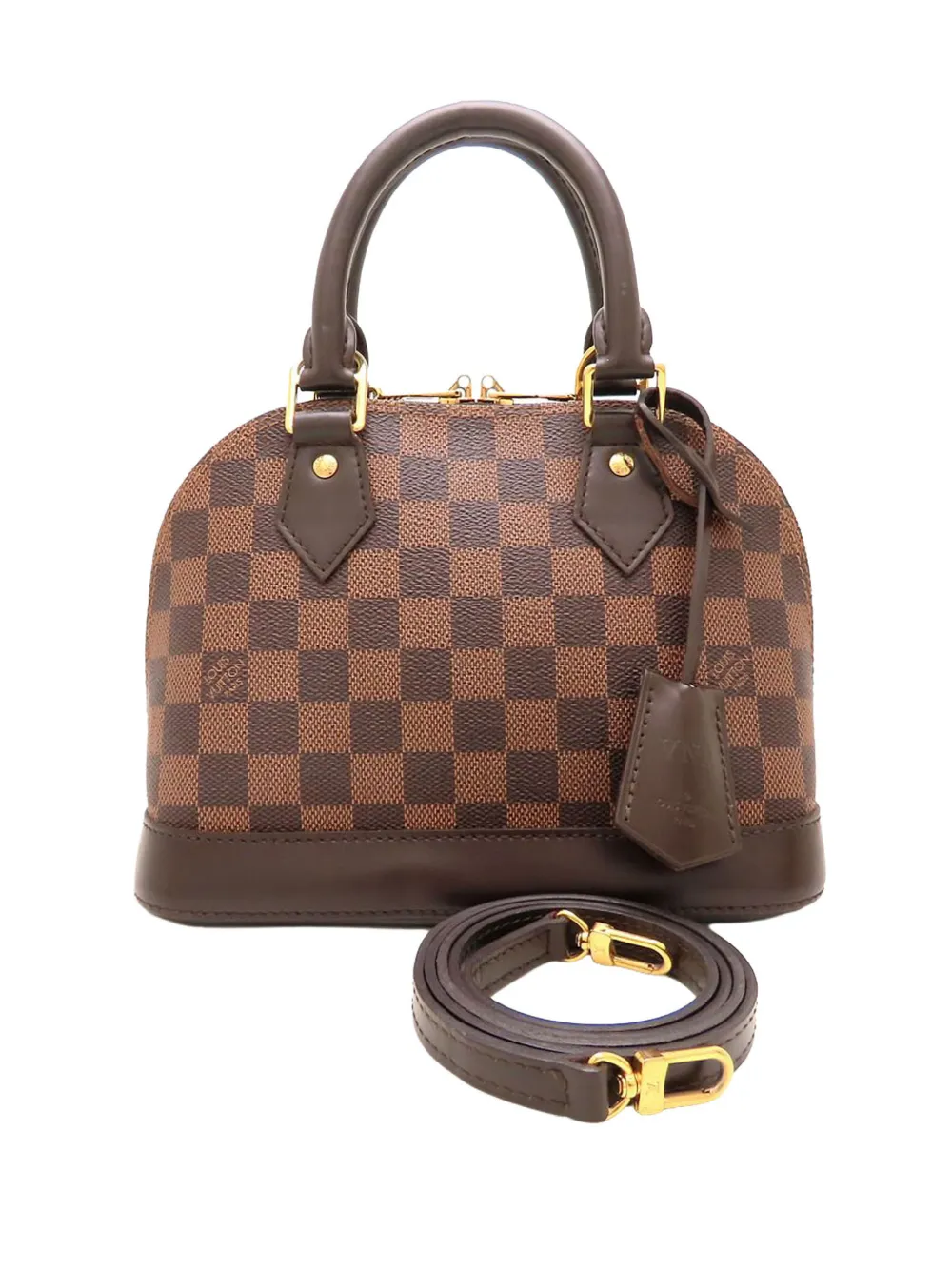Louis Vuitton Pre-Owned 2013 Damier Ebene Alma BB satchel - Braun