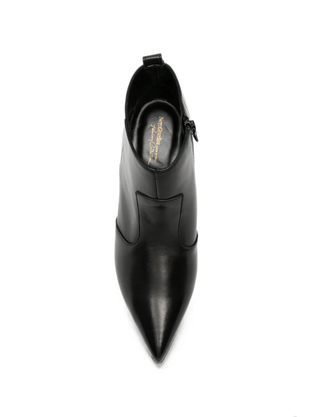 NERO GIARDINI pointed-toe leather ankle boots Zwart