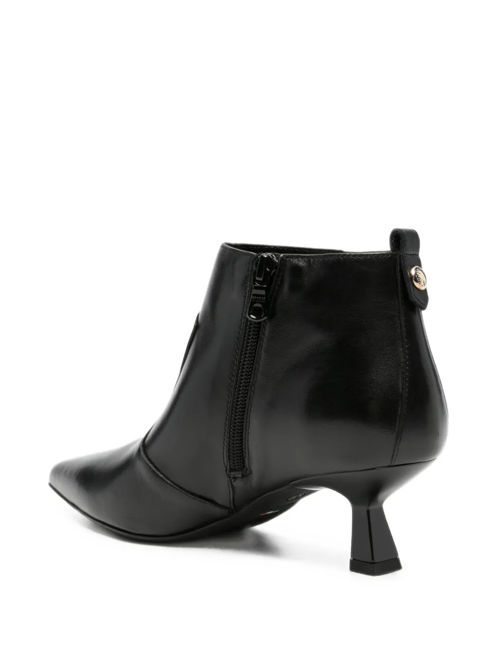 NERO GIARDINI pointed-toe leather ankle boots Zwart