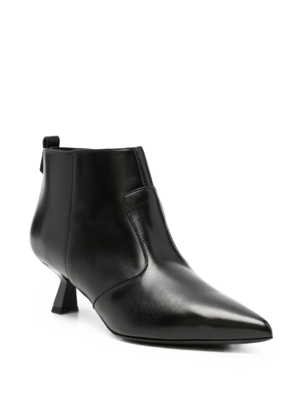 NERO GIARDINI pointed-toe leather ankle boots Zwart