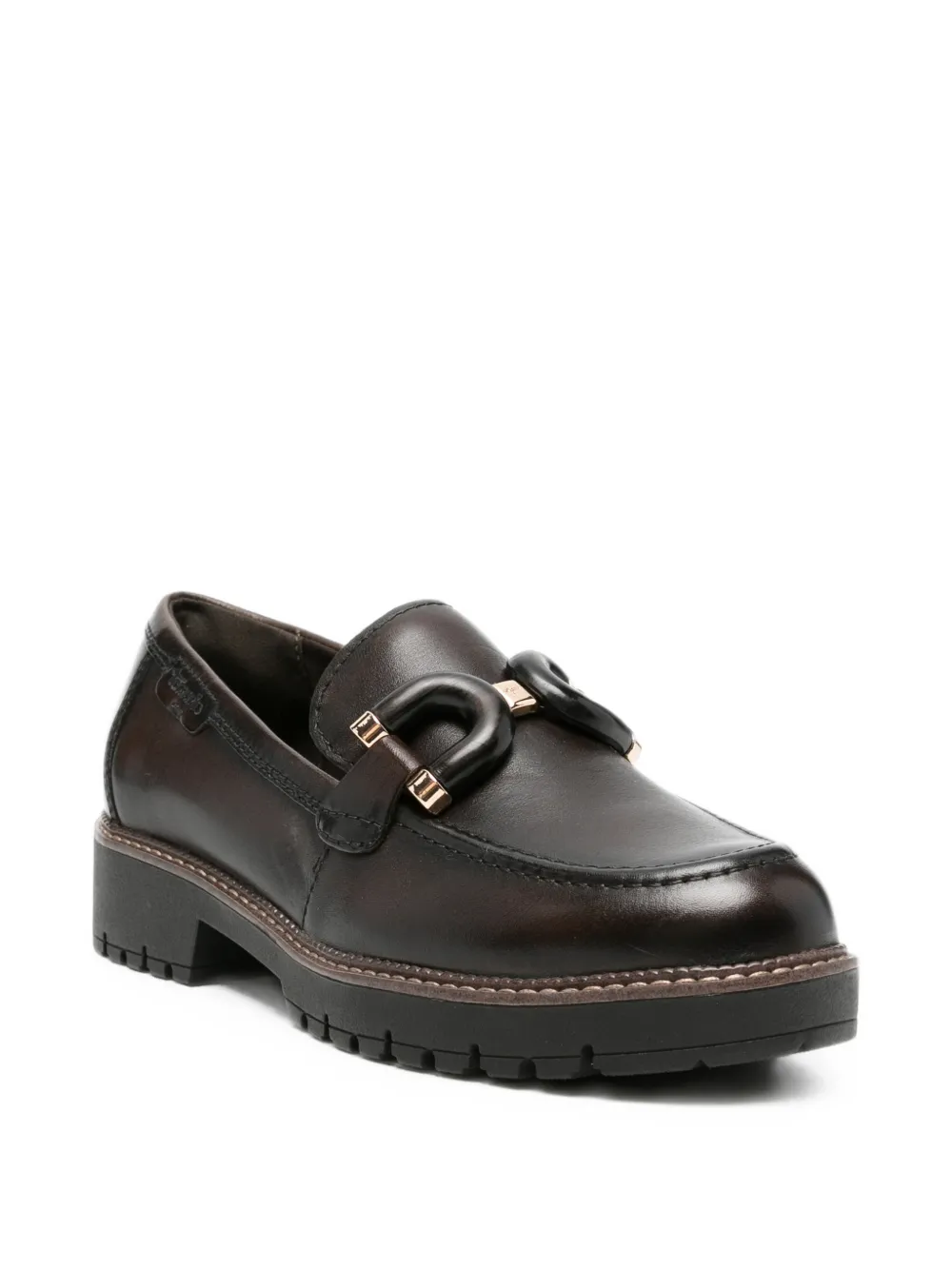 TAMARIS buckle-detail lug-sole loafers Bruin