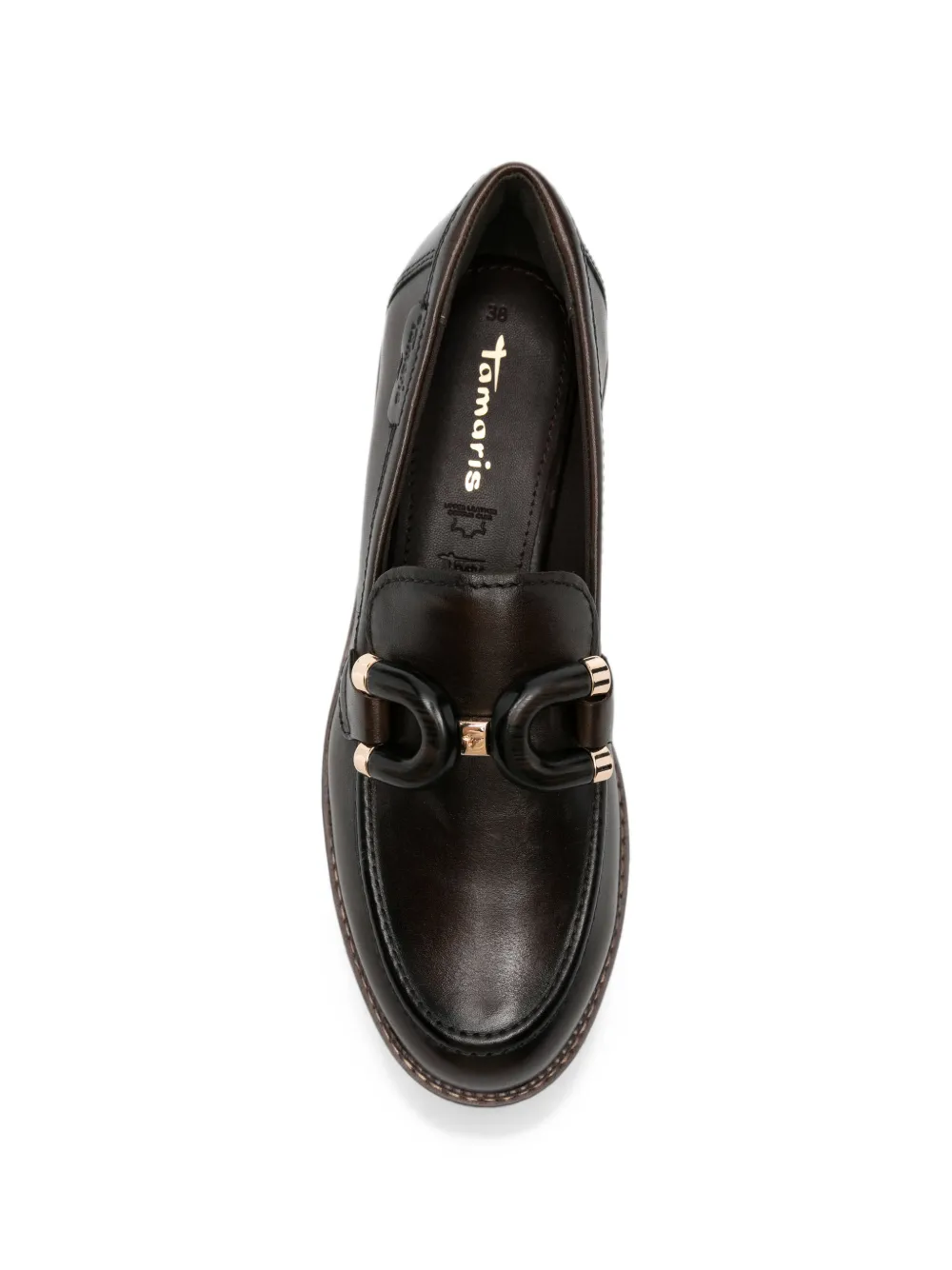 TAMARIS buckle-detail lug-sole loafers Bruin