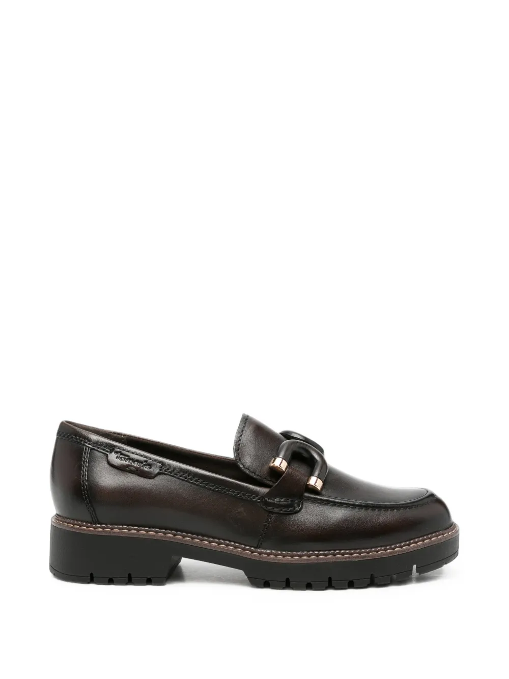 TAMARIS buckle-detail lug-sole loafers - Marrone