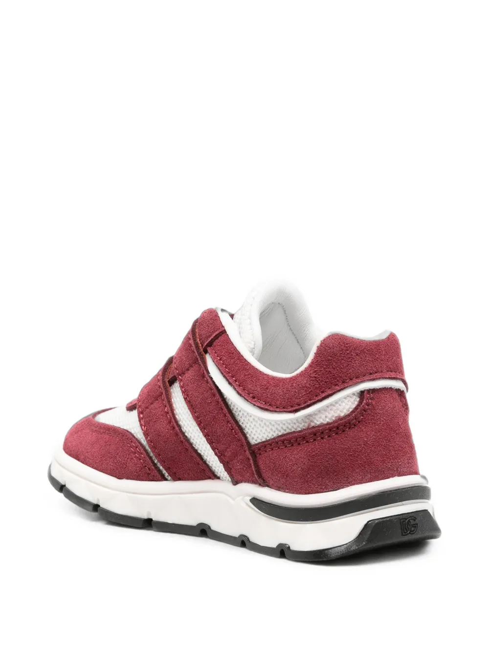 Dolce & Gabbana Kids crystal-embellished touch-strap sneakers Rood