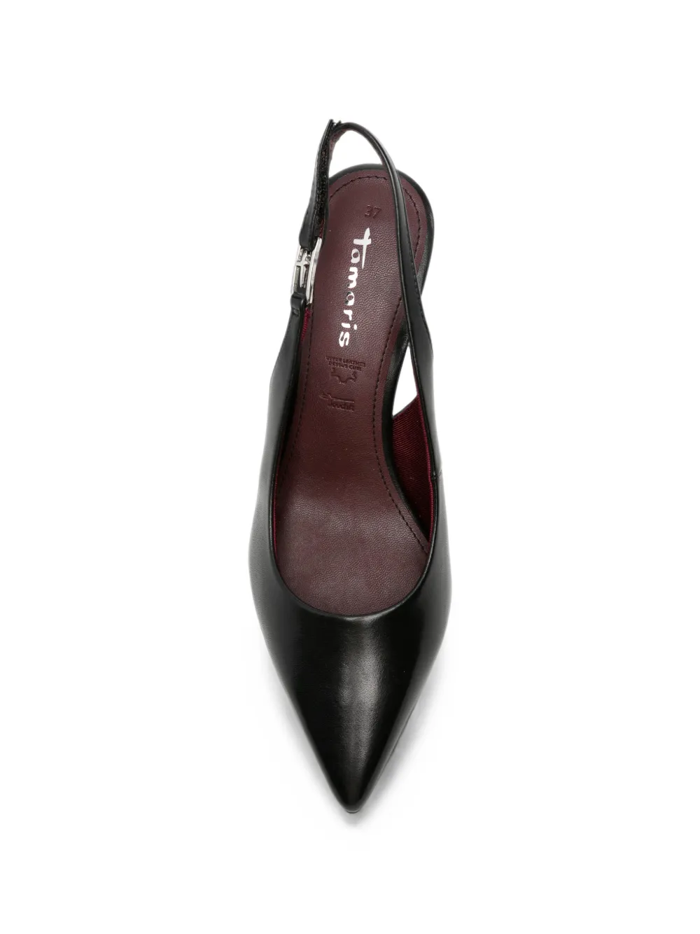 TAMARIS pointed-toe slingback heeled pumps Zwart