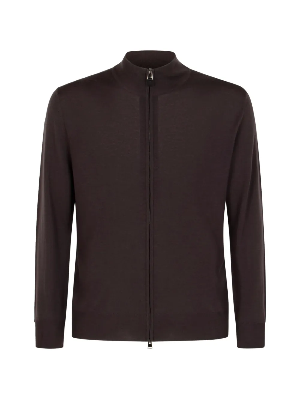 Canali zip-up knitted cardigan - Brown