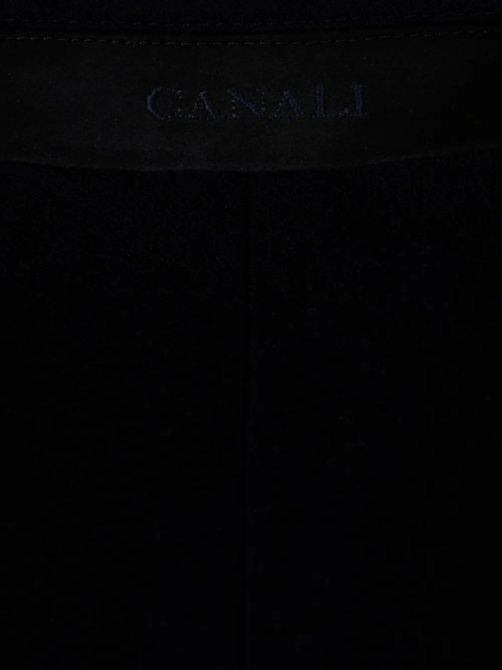 Canali Button-up jas met hoge hals Zwart