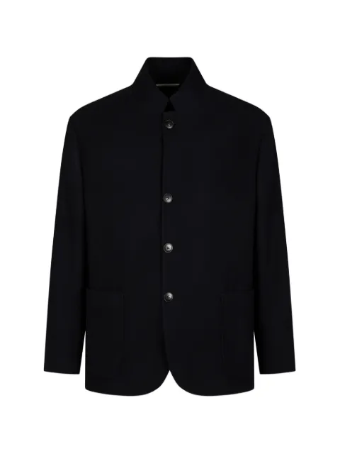 Canali high-neck button-up coat