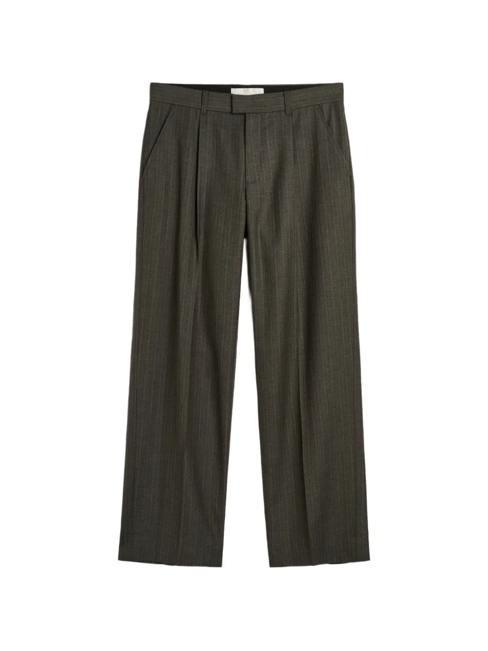 Our Legacy Pinstripe-pattern Pleated Trousers In Grey