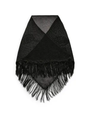 LEMAIRE Trompe L'oeil Scarf In Merino Blend | Black | FARFETCH