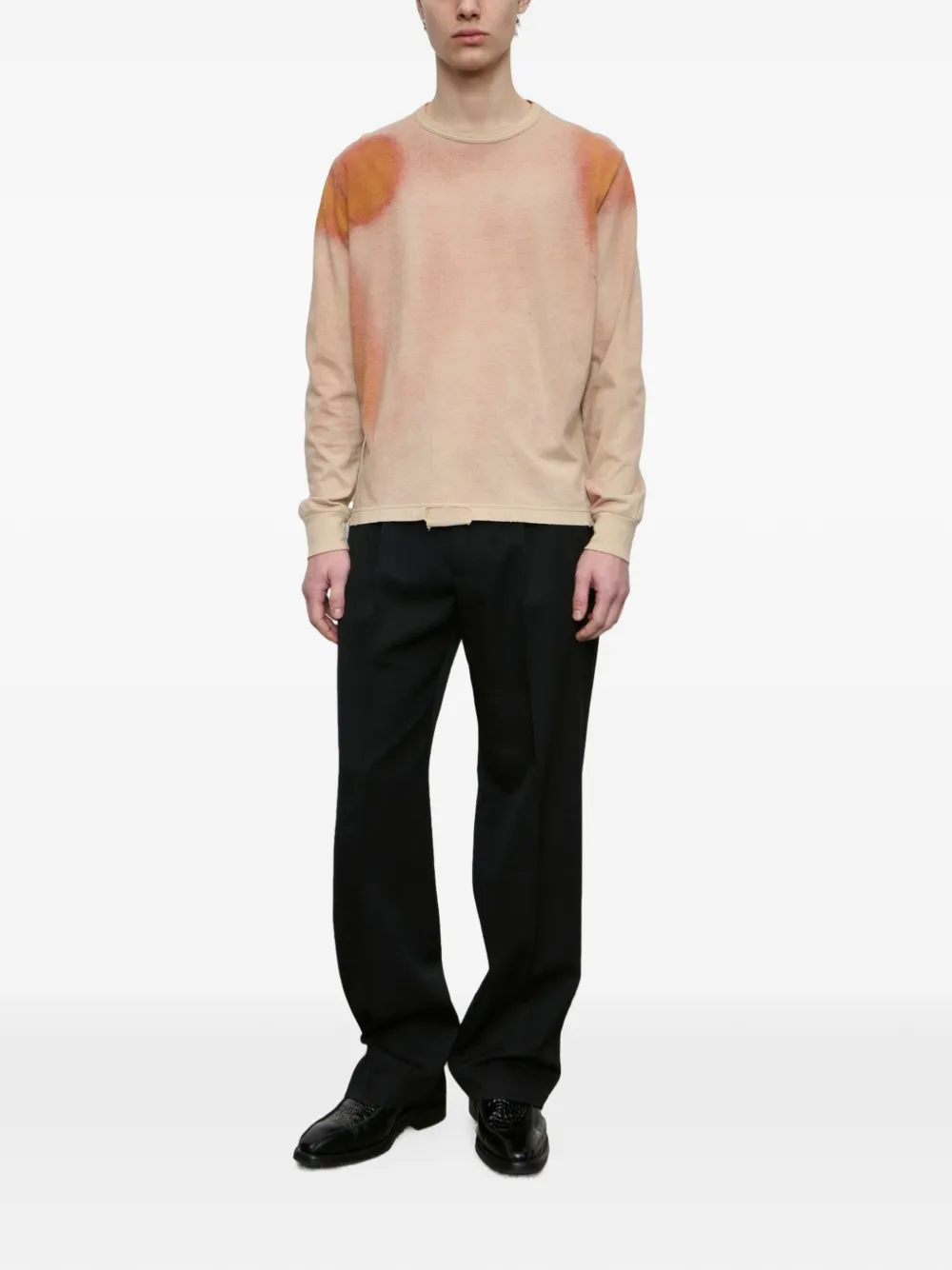OUR LEGACY Cruise Sprouting Ocean T-shirt met lange mouwen Beige