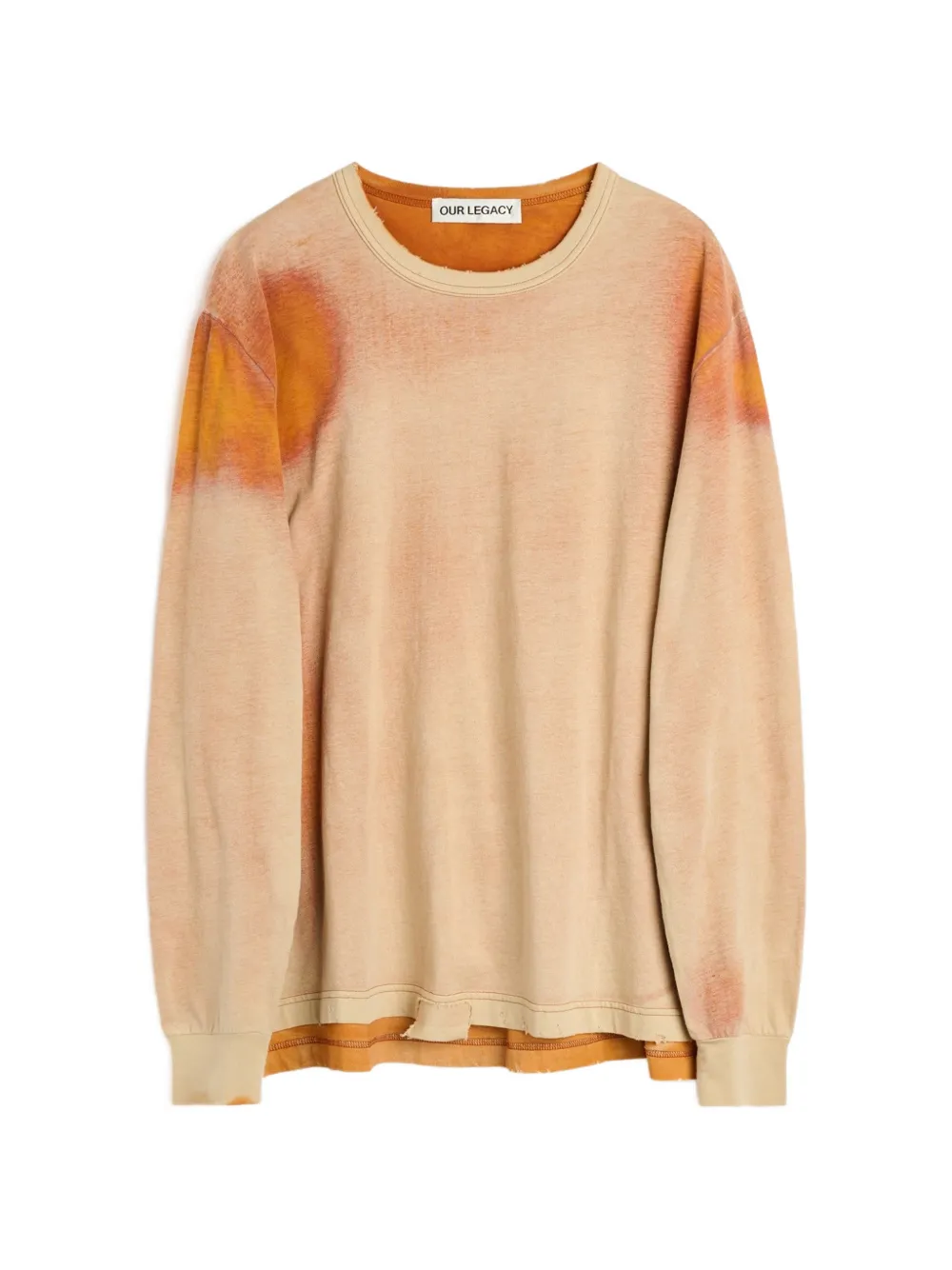 Our Legacy Cruise Sprouting Ocean Long-sleeve T-shirt In Neutrals