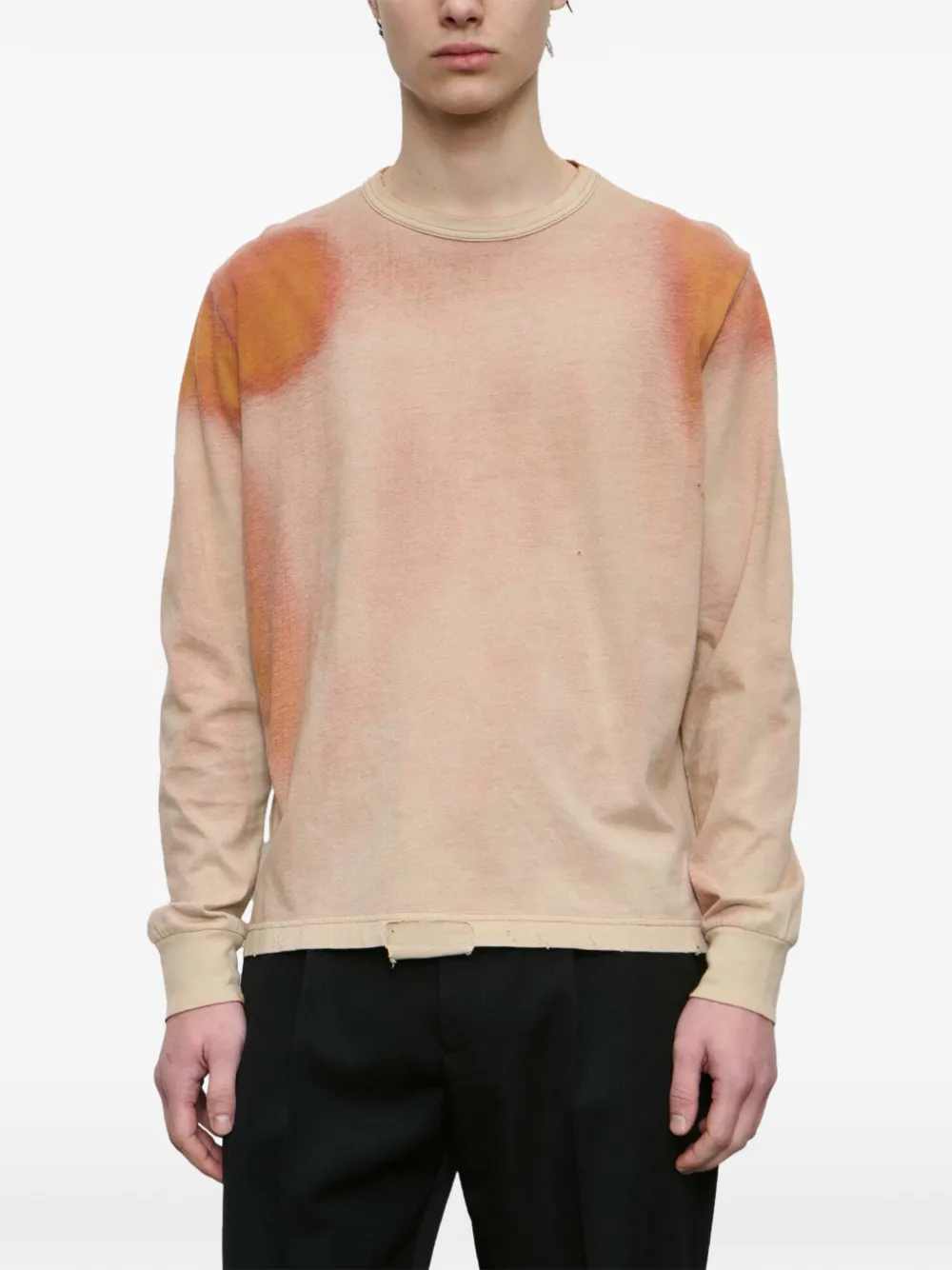 OUR LEGACY Cruise Sprouting Ocean T-shirt met lange mouwen Beige